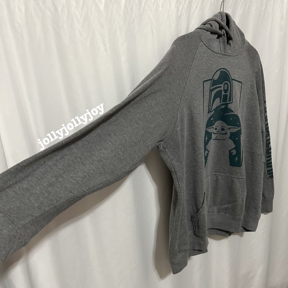 Torrid Star Wars The Mandalorian Fleece Hoodie Grey 2X - Picture 5 of 12